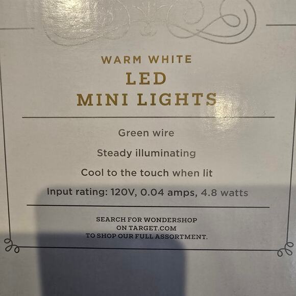 2 Boxes - Target Wondershop Warm White LED Mini Christmas Lights | 60 Lights - Picture 3 of 4